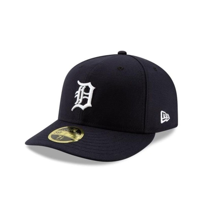 Blue Detroit Tigers Hat - New Era MLB 2019 Authentic Collection Low Profile 59FIFTY Fitted Caps USA8973406